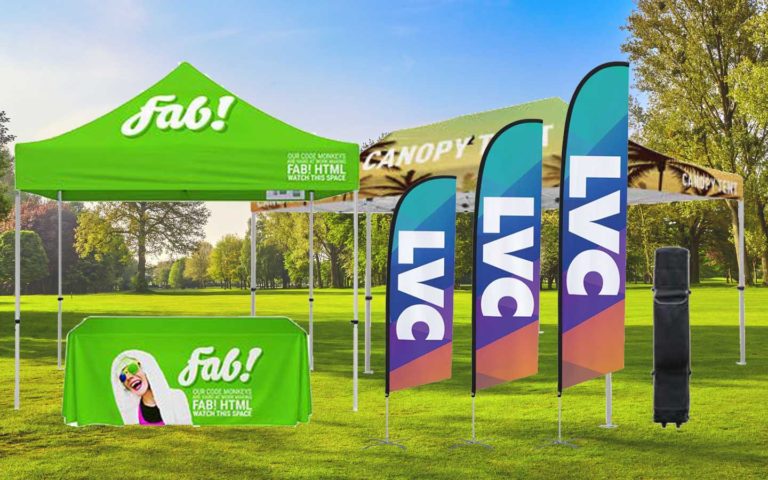 Get Festival Tent and flag banner